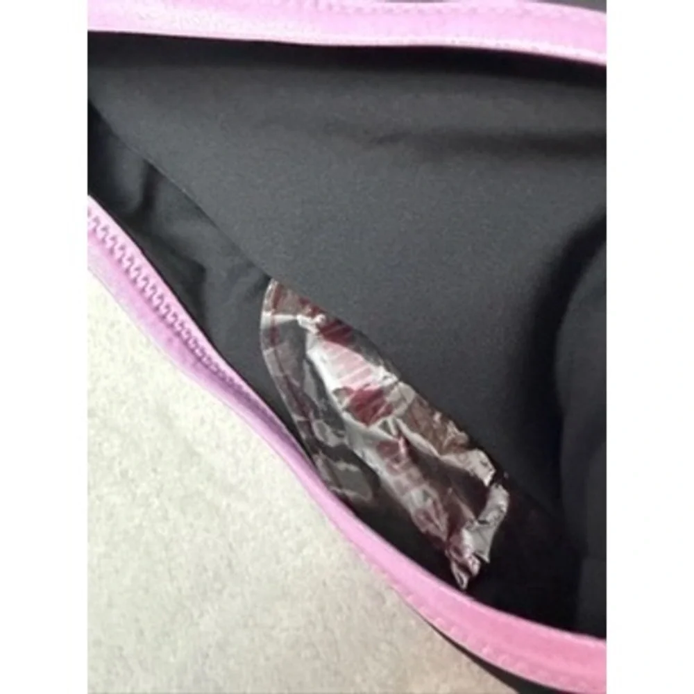NWOT Red Carter Bikini Bottoms Women Black Metallic Lavender High Waist M $74